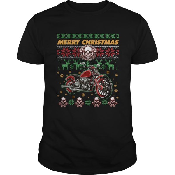Ugly Christmas Vintage Motorcycle TShirt