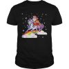Unicorn Christmas Shirt Girls Santa Kids Women Gifts Xmas TShirt