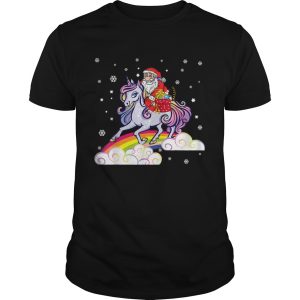 Unicorn Christmas Shirt Girls Santa Kids Women Gifts Xmas TShirt