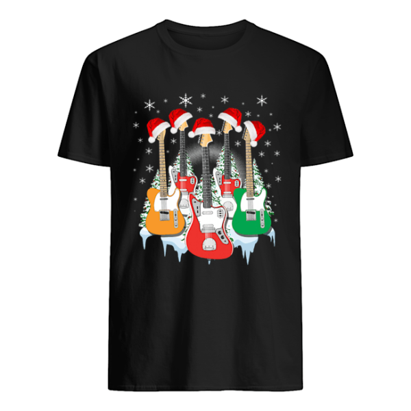 Vitage Guitar Christmas Tshirt