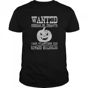 Wanted Halloween Jack O’Lantern Pumpkin Western Poster shirt