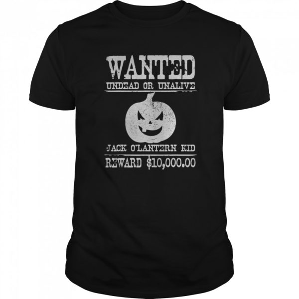 Wanted Halloween Jack O’Lantern Pumpkin Western Poster shirt