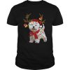 Westie Dog Gorgeous Reindeer Light Christmas shirt