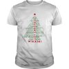 Wham Last Christmas Lyric Christmas Tree Typography Shirt