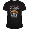 Wolfs In Scary Umbrella Rain Night Happy Halloween Day shirt