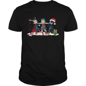 Wonder Woman Captain America Batman and Superman Christmas shirt