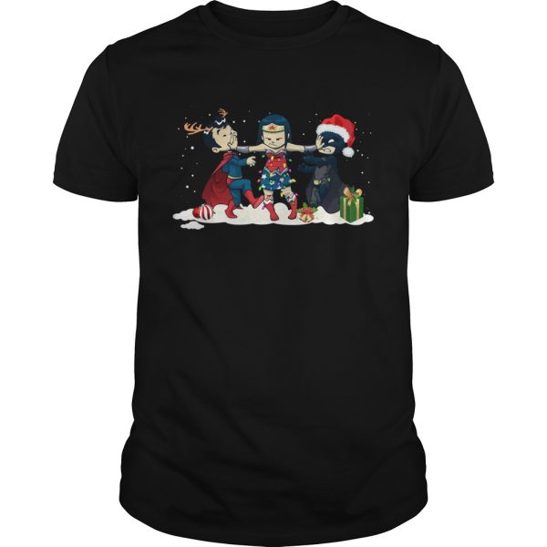 Wonder Woman Captain America Batman and Superman Christmas shirt