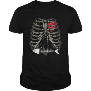 Xray Stomach Fish Bone Costume Cool Easy Halloween shirt