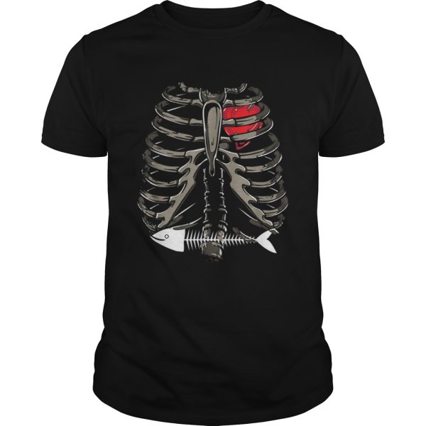 Xray Stomach Fish Bone Costume Cool Easy Halloween shirt