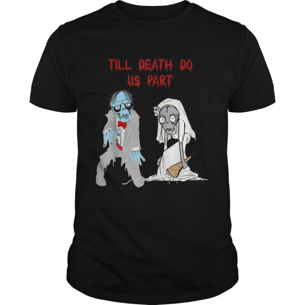 Zombie Bride Groom Hallowedding Halloween Wedding Costume shirt