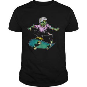 Zombie Teen Halloween Skateboarder Costume Kids Gift shirt