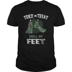 Zombie Trick or Treat Smell My Feet Halloween shirt