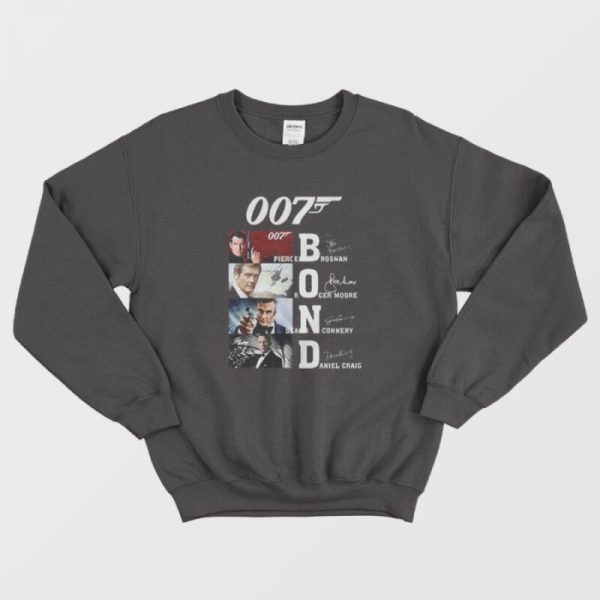 007 Bond Pierce Brosnan Roger Moore Sean Connery Daniel Sweatshirt