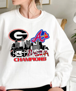 2021 Champions UGA Bulldogs Braves Shirt 1