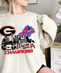 2021 Champions UGA Bulldogs Braves Shirt 4
