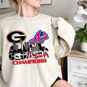 2021 Champions UGA Bulldogs Braves Shirt 4