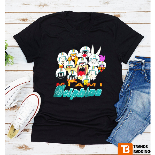 90s Looney Tunes X Miami Dolphins Football T-shirt