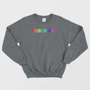 ABCDEFUCKOFF Rainbow Design Sweatshirt