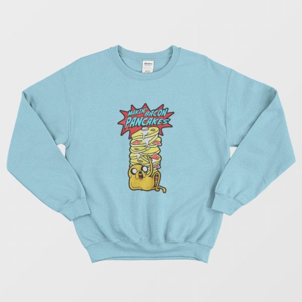 Adventure Time Making Bacon Pancakes Jake Dog Sweatshirt