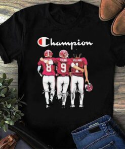 Alabama John Metchie Iii Bryce Young And Jameson Williams Champions Signatures Champion T Shirt 1