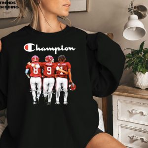 Alabama John Metchie Iii Bryce Young And Jameson Williams Champions Signatures Champion T Shirt