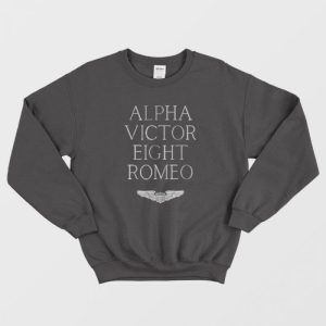 Alpha Victor Eight Romeo Pilot Plane Aviator Sweatshirt 1