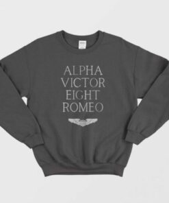 Alpha Victor Eight Romeo Pilot Plane Aviator Sweatshirt 2