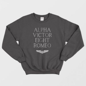 Alpha Victor Eight Romeo Pilot Plane Aviator Sweatshirt 2