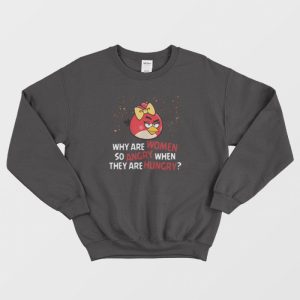 Angry Birds Why Are Women So Angry When They Are Hungry Sweatshirt 1