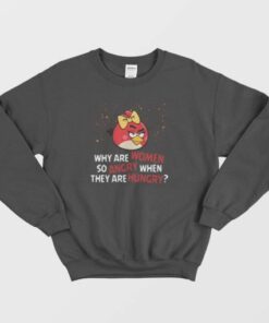 Angry Birds Why Are Women So Angry When They Are Hungry Sweatshirt 3