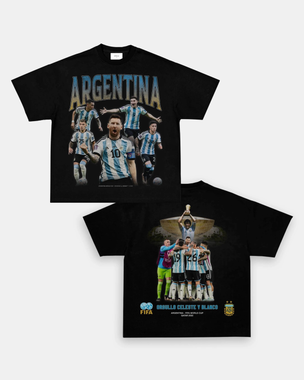 Argentina 2022 World Cup Champion Lionel Messi Signature T-Shirt