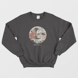 Attack on Titan The Great Wave off Kanagawa Sweatshirt