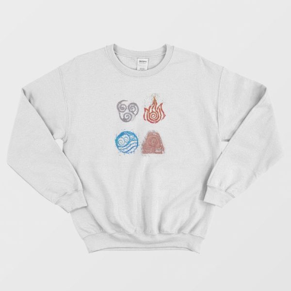 Avatar The Last Airbender Elemental Symbols Sweatshirt