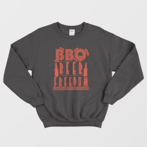 BBQ Beer Freedom America Usa Party Sweatshirt Vintage