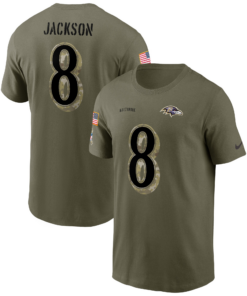 Baltimore Ravens Lamar Jackson Nike 2023 Name T Shirt 1