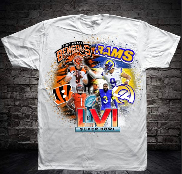 Bengals Rams 2022 Super Bowl Shirts