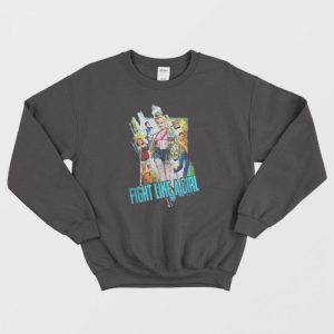 Birds of Prey Fight Like a Girl Harley Quinn Sweatshirt 1