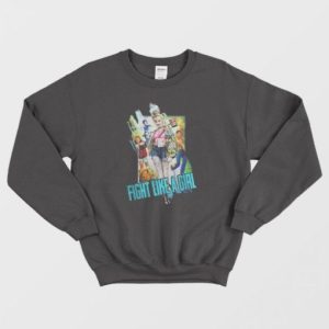 Birds of Prey Fight Like a Girl Harley Quinn Sweatshirt