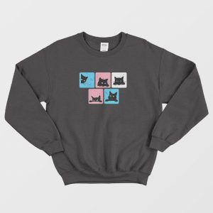 Black Cat Transgender Pride Sweatshirt