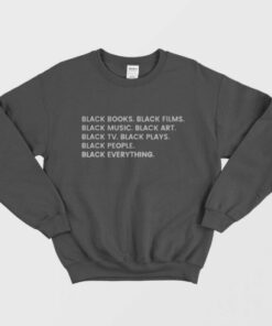 Black Everything French Terry Crew Sweatshirt 1