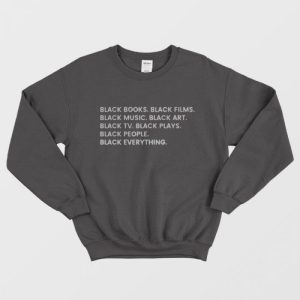 Black Everything French Terry Crew Sweatshirt 1