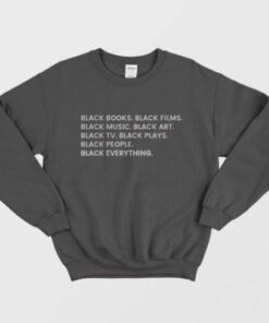 Black Everything French Terry Crew Sweatshirt 2