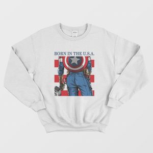 Born In The USA Sweatshirt Captain America 1