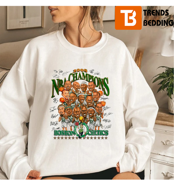 Boston Celtics Basketball 2008 Champions 90s Vintage Unisex Sweatshirt