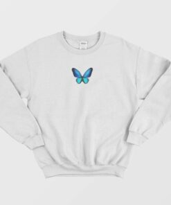 Butterfly Blue Classic Sweatshirt 1