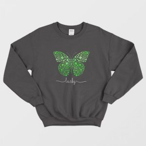 Butterfly Lucky Irish St Patricks Day Sweatshirt 1