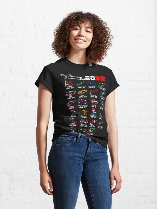 Calendar Formula 1 Race Cars 2022 Unisex T Shirt