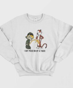 Calvin Pee Peed On a Tiger Sweatshirt 1