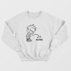 Calvin Peeing On Work Sweatshirt
