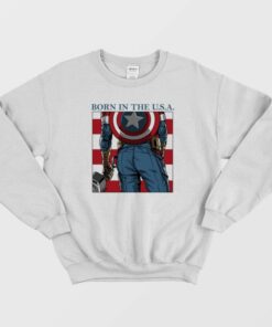 Captain America Born In The USA Sweatshirt 1